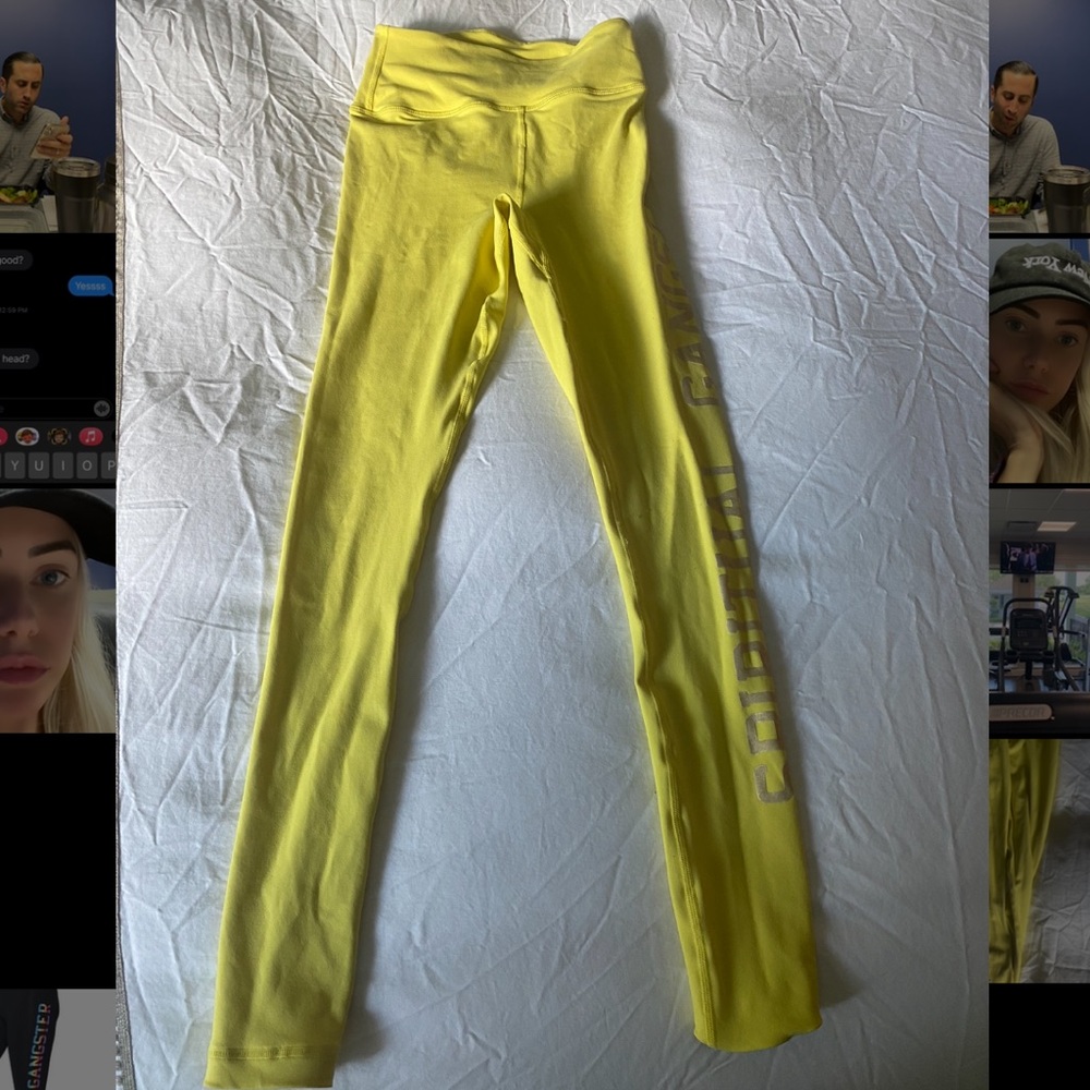 Spiritual gangster high waist seamless leggings with logo on the leg barely worn